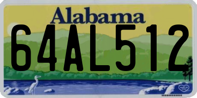 AL license plate 64AL512