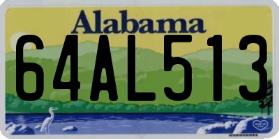 AL license plate 64AL513