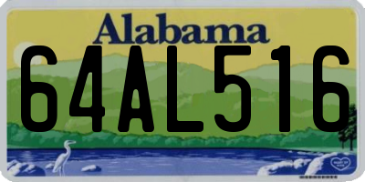 AL license plate 64AL516