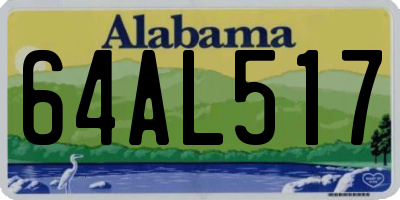 AL license plate 64AL517