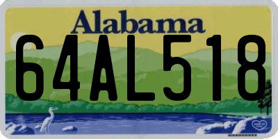 AL license plate 64AL518