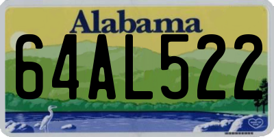 AL license plate 64AL522
