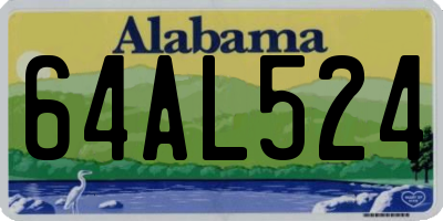 AL license plate 64AL524