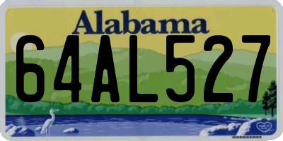 AL license plate 64AL527
