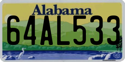 AL license plate 64AL533