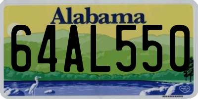 AL license plate 64AL550