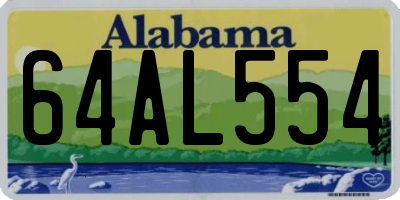 AL license plate 64AL554