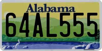 AL license plate 64AL555