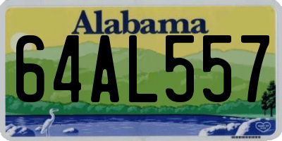 AL license plate 64AL557