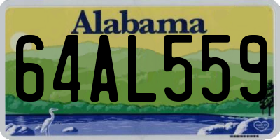 AL license plate 64AL559