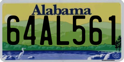 AL license plate 64AL561