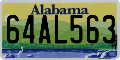 AL license plate 64AL563
