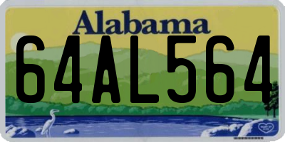 AL license plate 64AL564