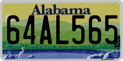 AL license plate 64AL565