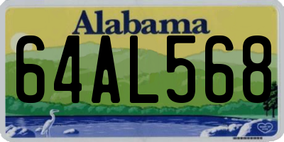 AL license plate 64AL568