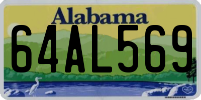 AL license plate 64AL569