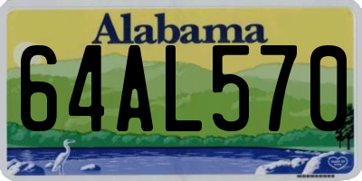 AL license plate 64AL570
