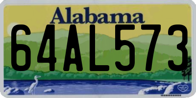 AL license plate 64AL573