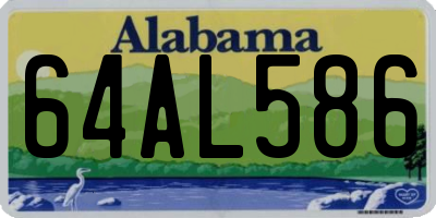 AL license plate 64AL586