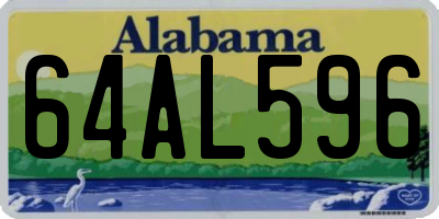 AL license plate 64AL596