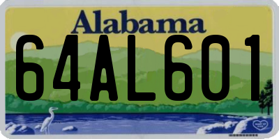 AL license plate 64AL601