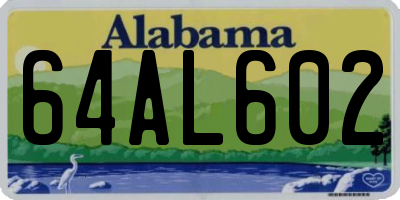AL license plate 64AL602
