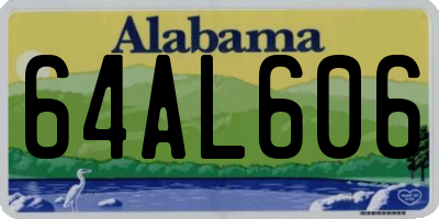 AL license plate 64AL606