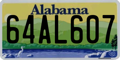 AL license plate 64AL607