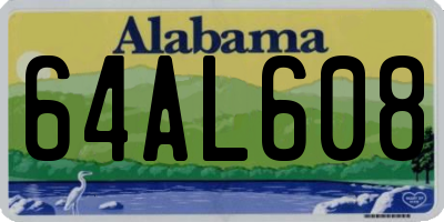 AL license plate 64AL608