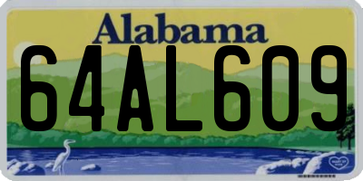 AL license plate 64AL609