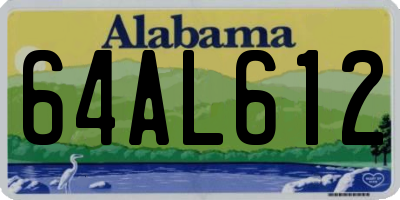 AL license plate 64AL612
