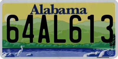 AL license plate 64AL613