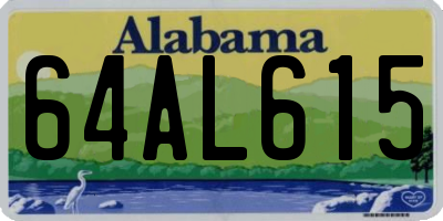AL license plate 64AL615
