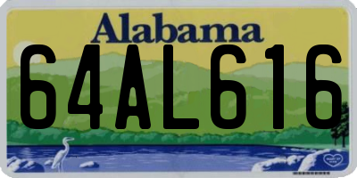 AL license plate 64AL616