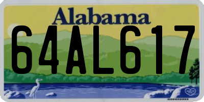 AL license plate 64AL617