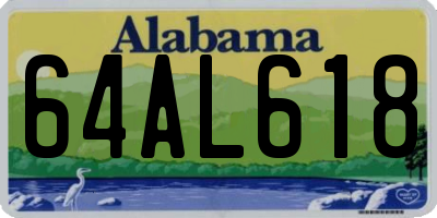 AL license plate 64AL618