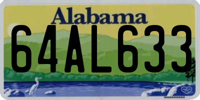 AL license plate 64AL633