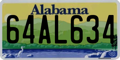 AL license plate 64AL634