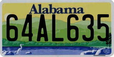 AL license plate 64AL635