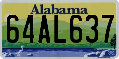 AL license plate 64AL637