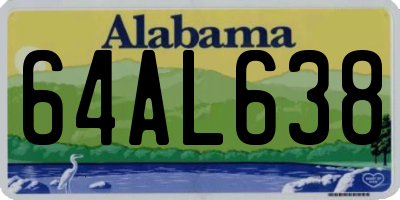 AL license plate 64AL638