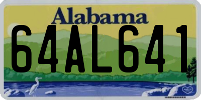 AL license plate 64AL641