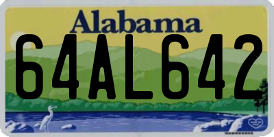 AL license plate 64AL642