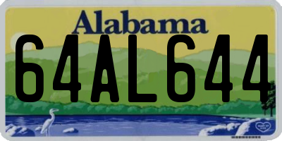 AL license plate 64AL644