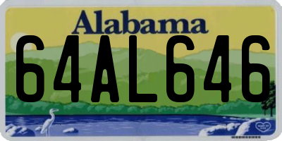 AL license plate 64AL646