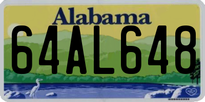 AL license plate 64AL648