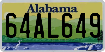 AL license plate 64AL649