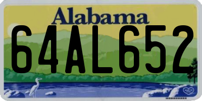 AL license plate 64AL652