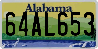 AL license plate 64AL653