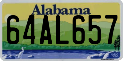 AL license plate 64AL657